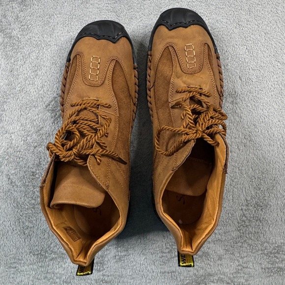 Salkin USA Mens Tan Leather Whipstitch Chukka Boots Brown 2108.47 Size 11-12 - Picture 7 of 12